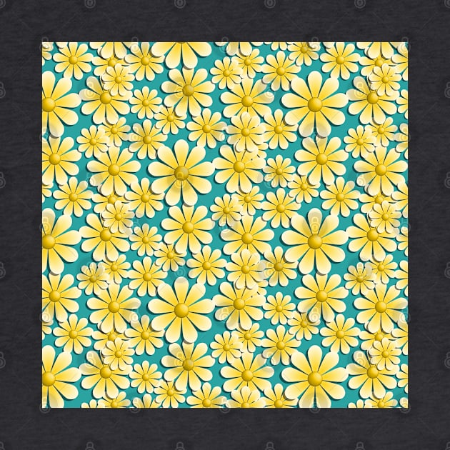 Daisy Flowers Splash by Designoholic